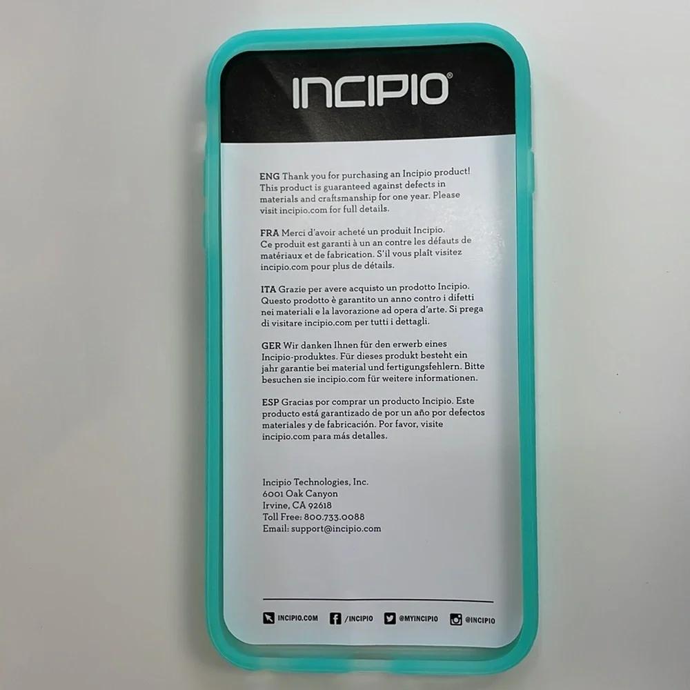 NEW iPhone 6 Plus, 6S Plus INCIPIO OCTANE Impact Absorbing Clear Case