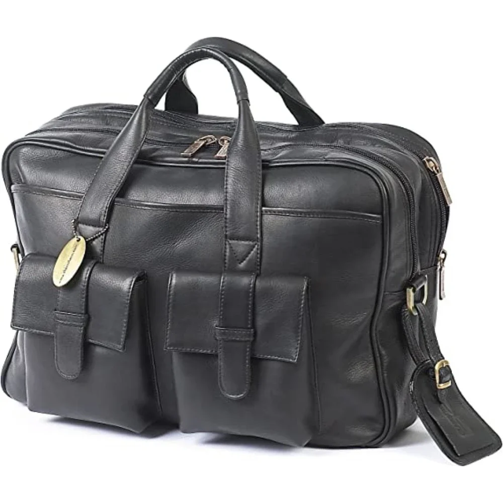 $299 NEW Claire Chase Platinum Briefcase, Black, One Size