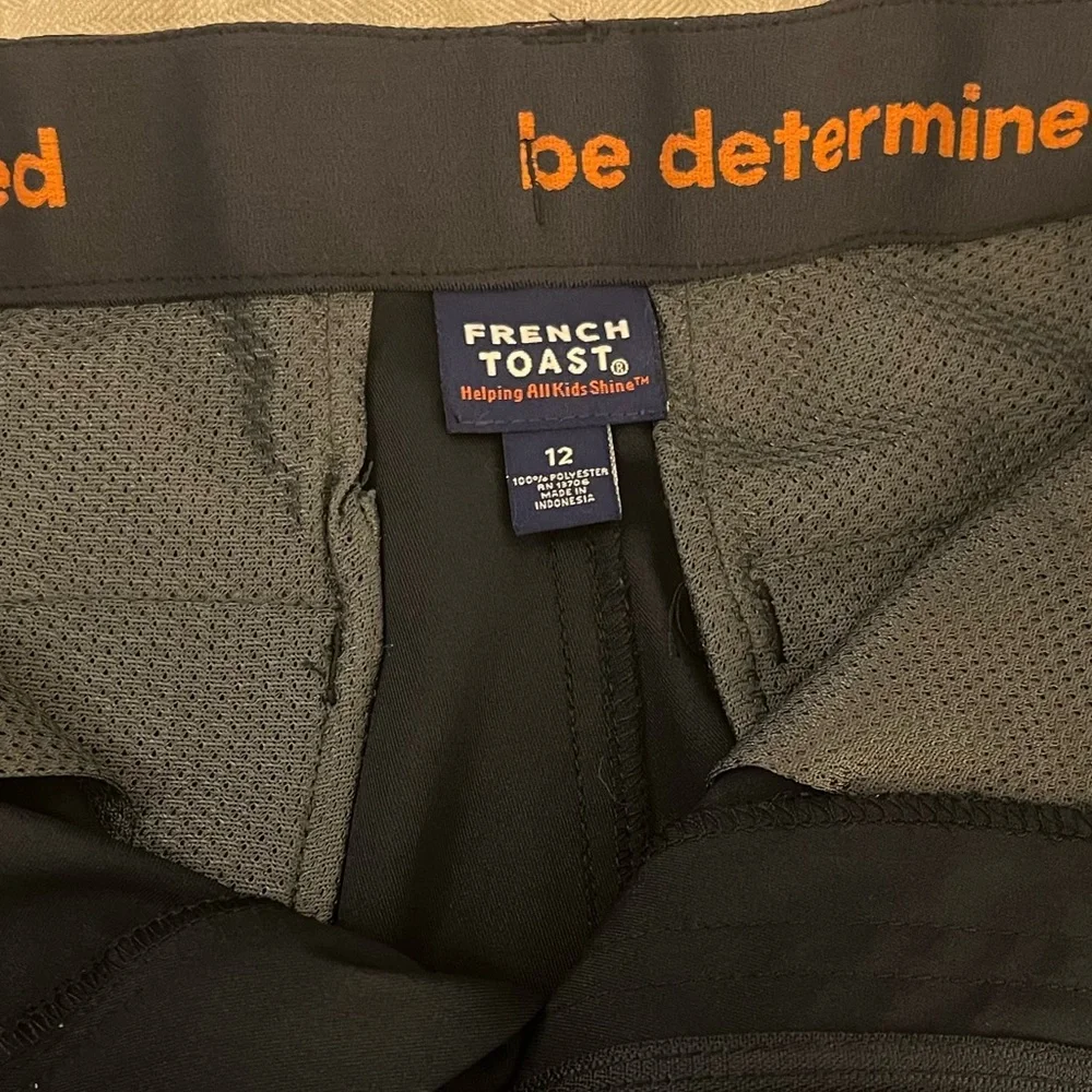 Boys adjustable waist navy school shorts.  Sz 12.  100% poly.  smoke free home.