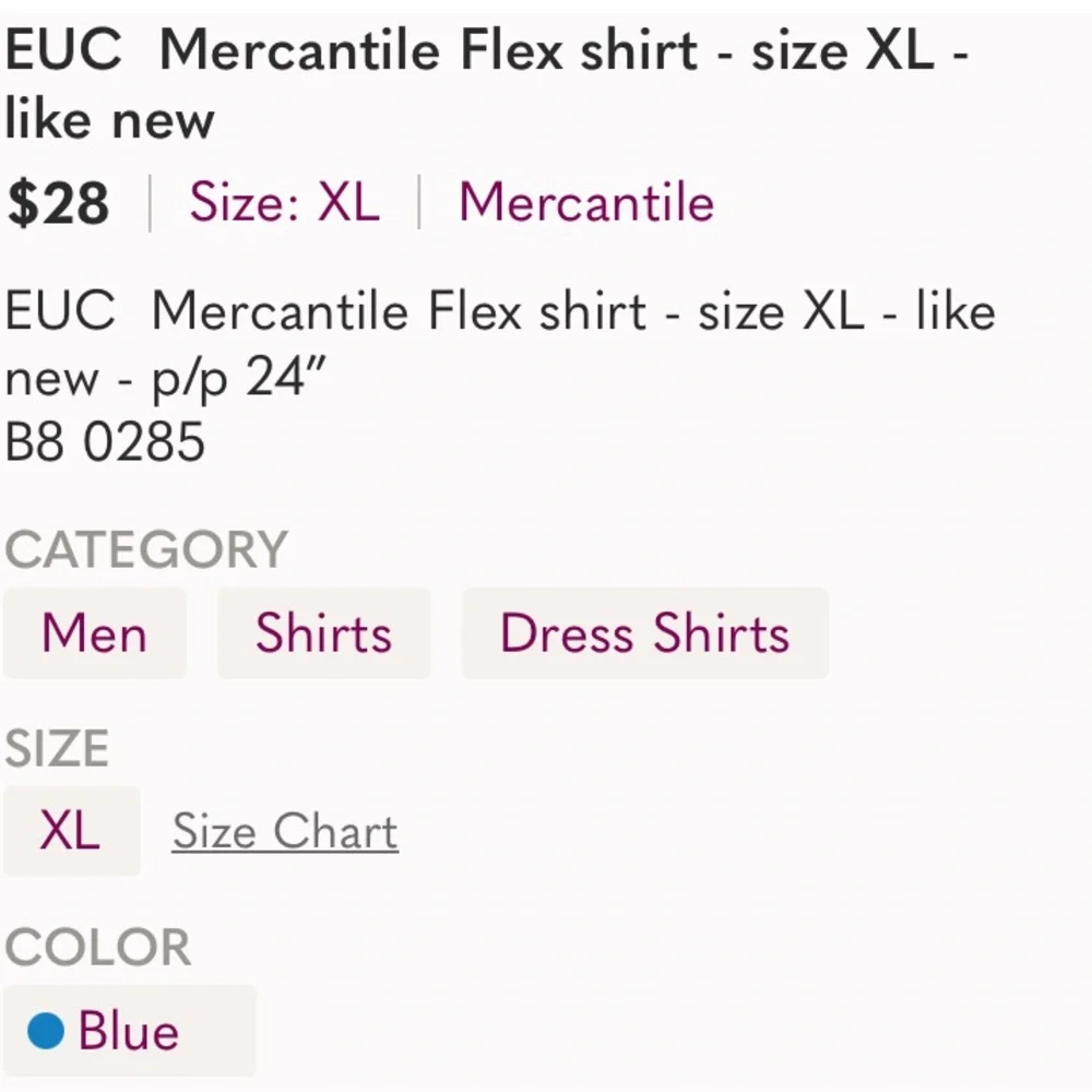 Mercantile excellent preowned