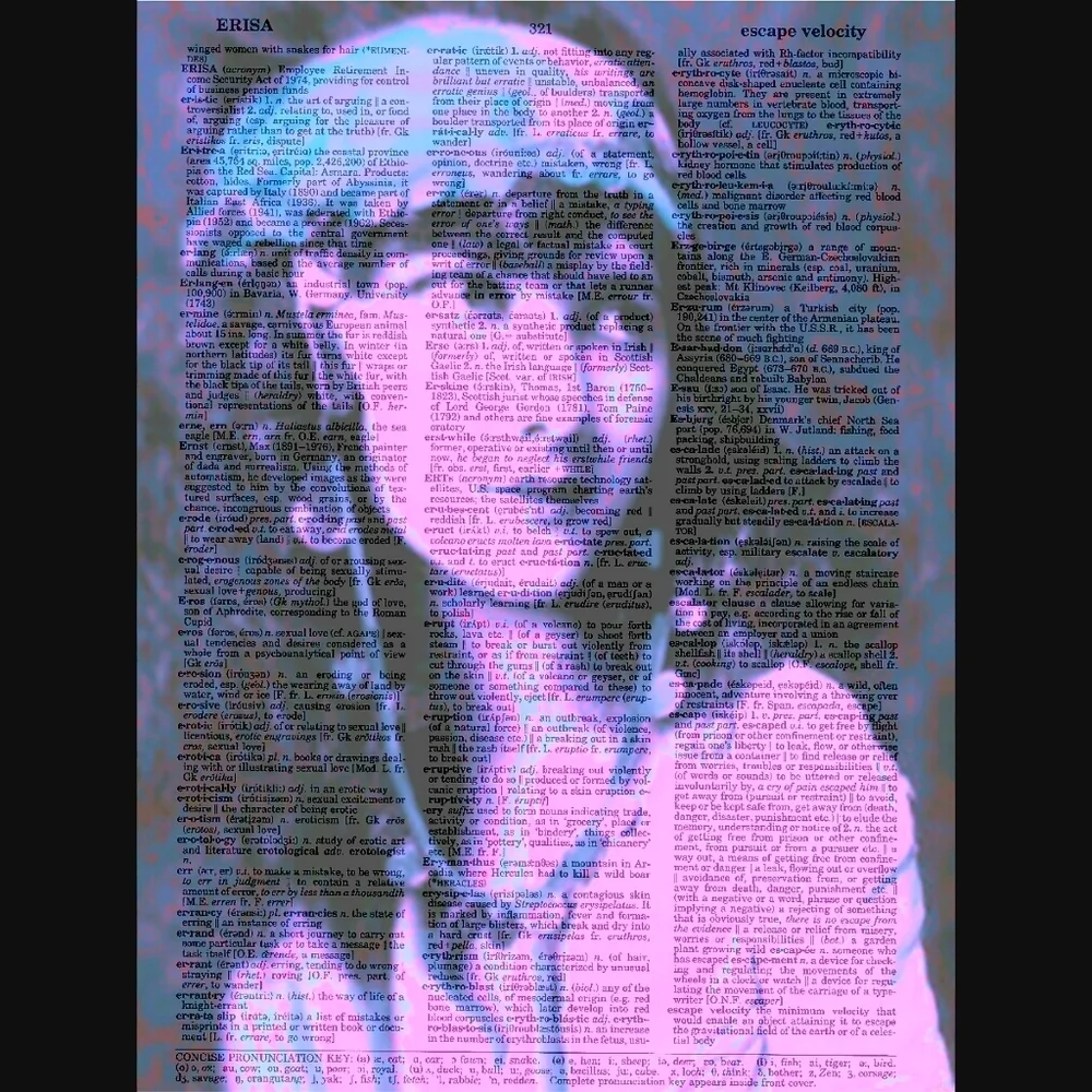 Trippy Hippie Boho Gypsy Dictionary Art Print