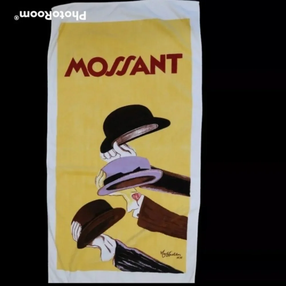 Mossant Hats by Leonardo Cappiello Beach Towel Deco Graphics Florida