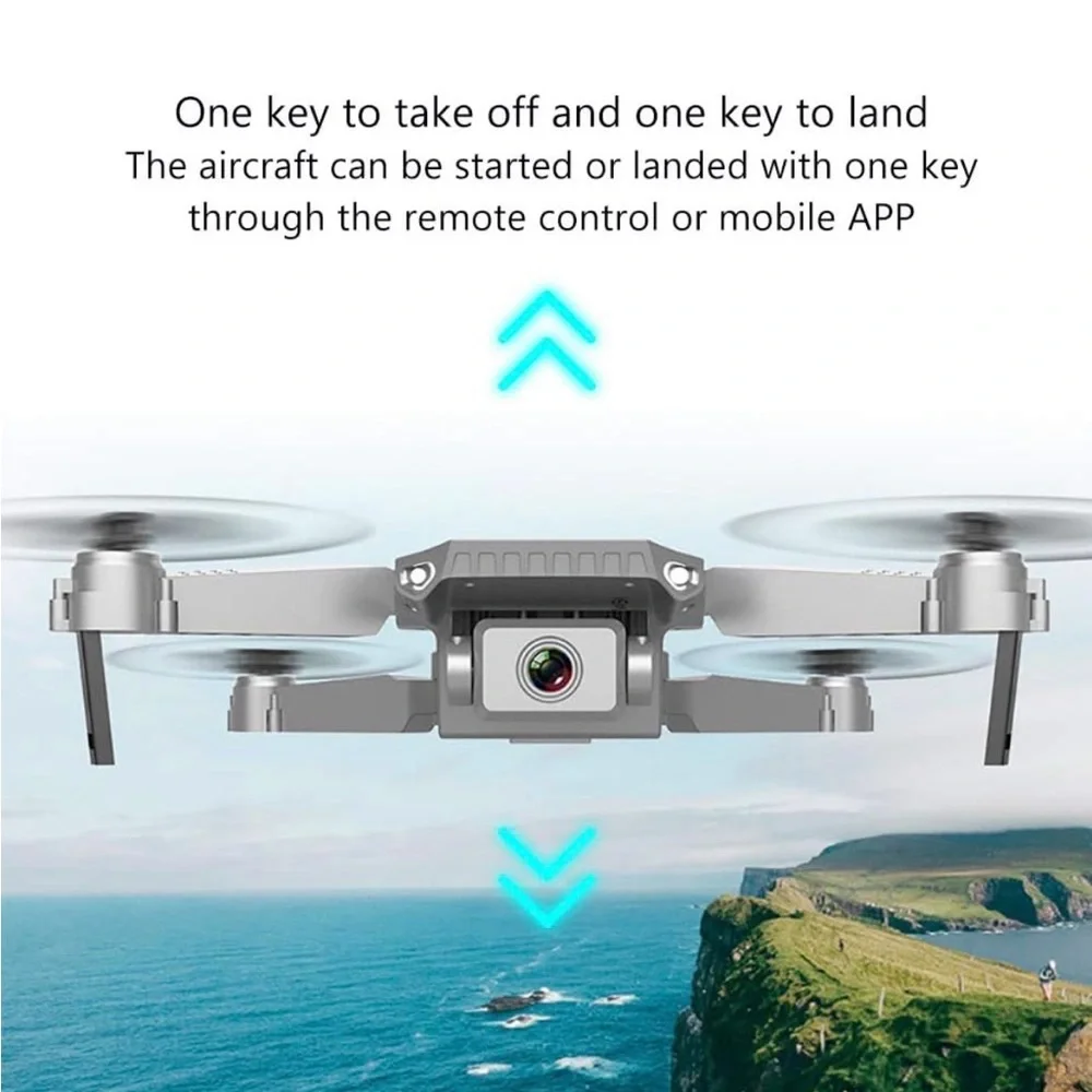 E88 Pro Foldable Drone - Black with camera, transmitting drone, orbiting NWT