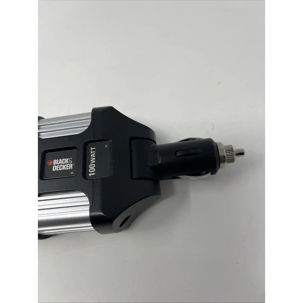 BLACK & DECKER 100 Watt Power Inverter, Plug In Car Port, AC Outlet & USB