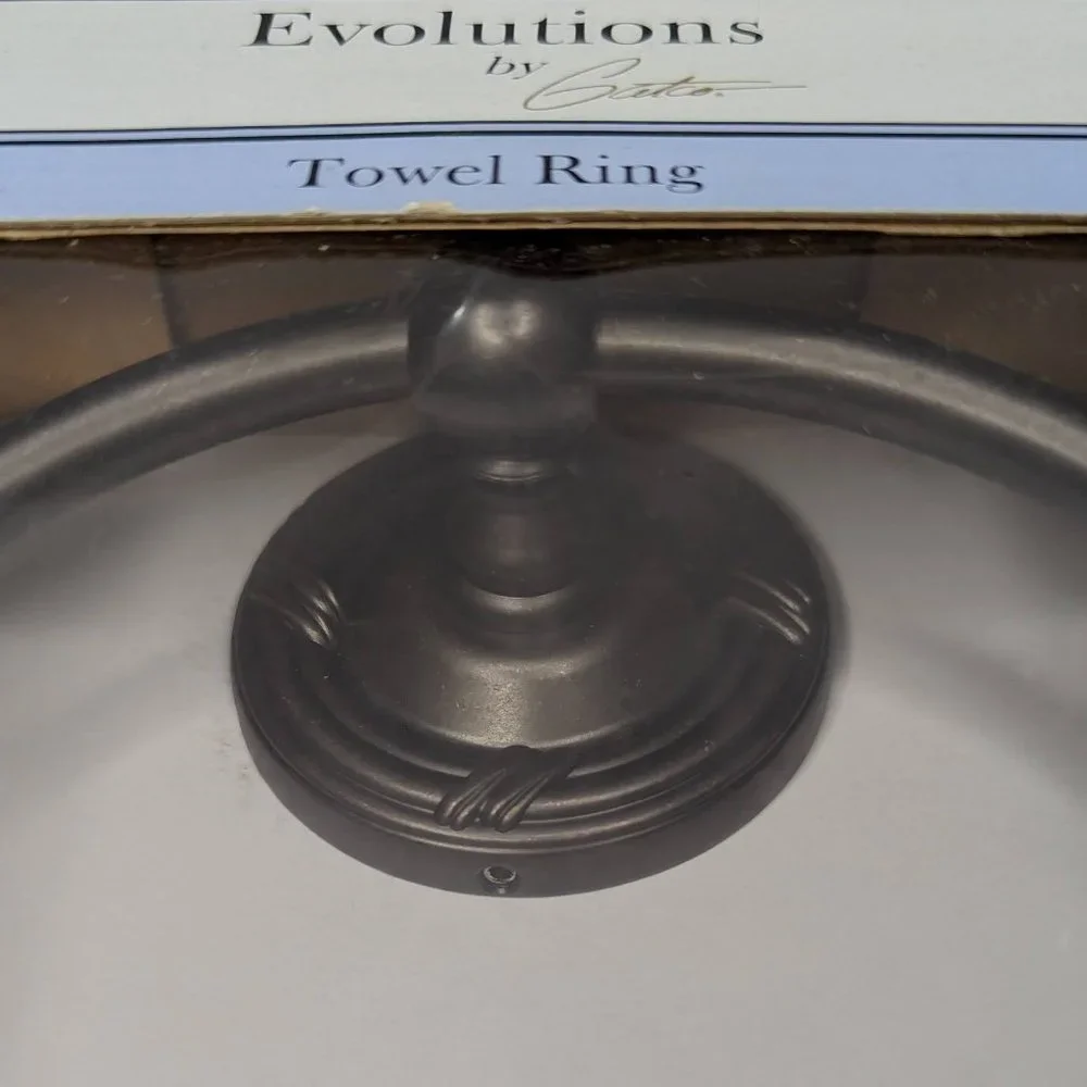 Gatco Evolutions Chenille Burnished Bronze Finish Towel Ring