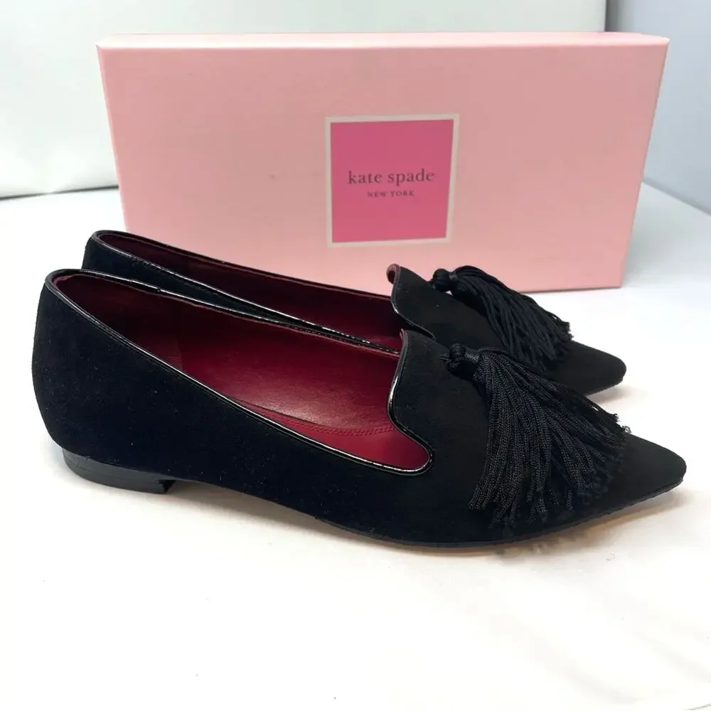 kate spade black loafers