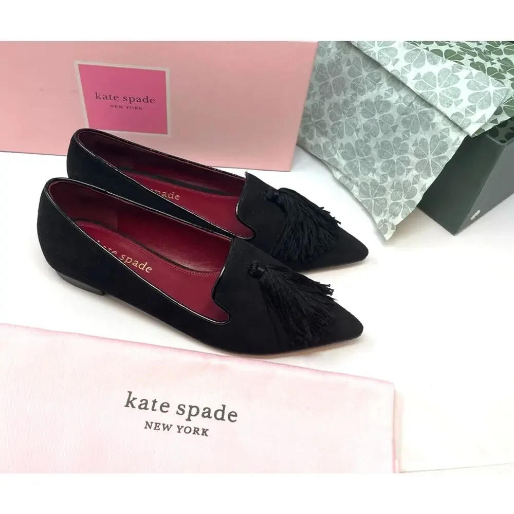 kate spade black loafers