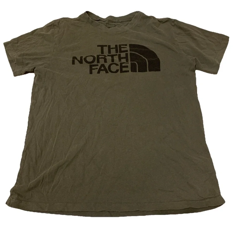 The North Face Mens T Shirt Médium Green Logo Short Sleeve 0043