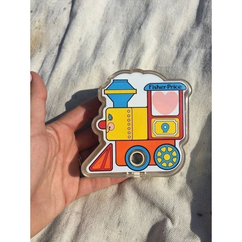Vintage Fisher-Price night light train 80s nursery children 1986 USA # 9162 red