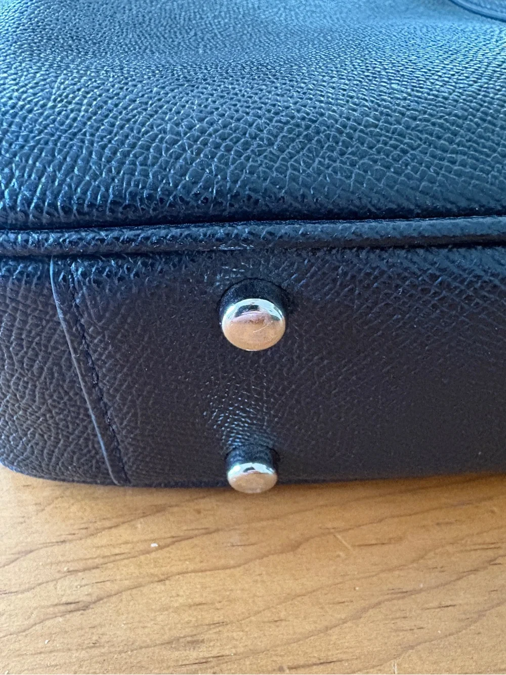 Coach black textured
