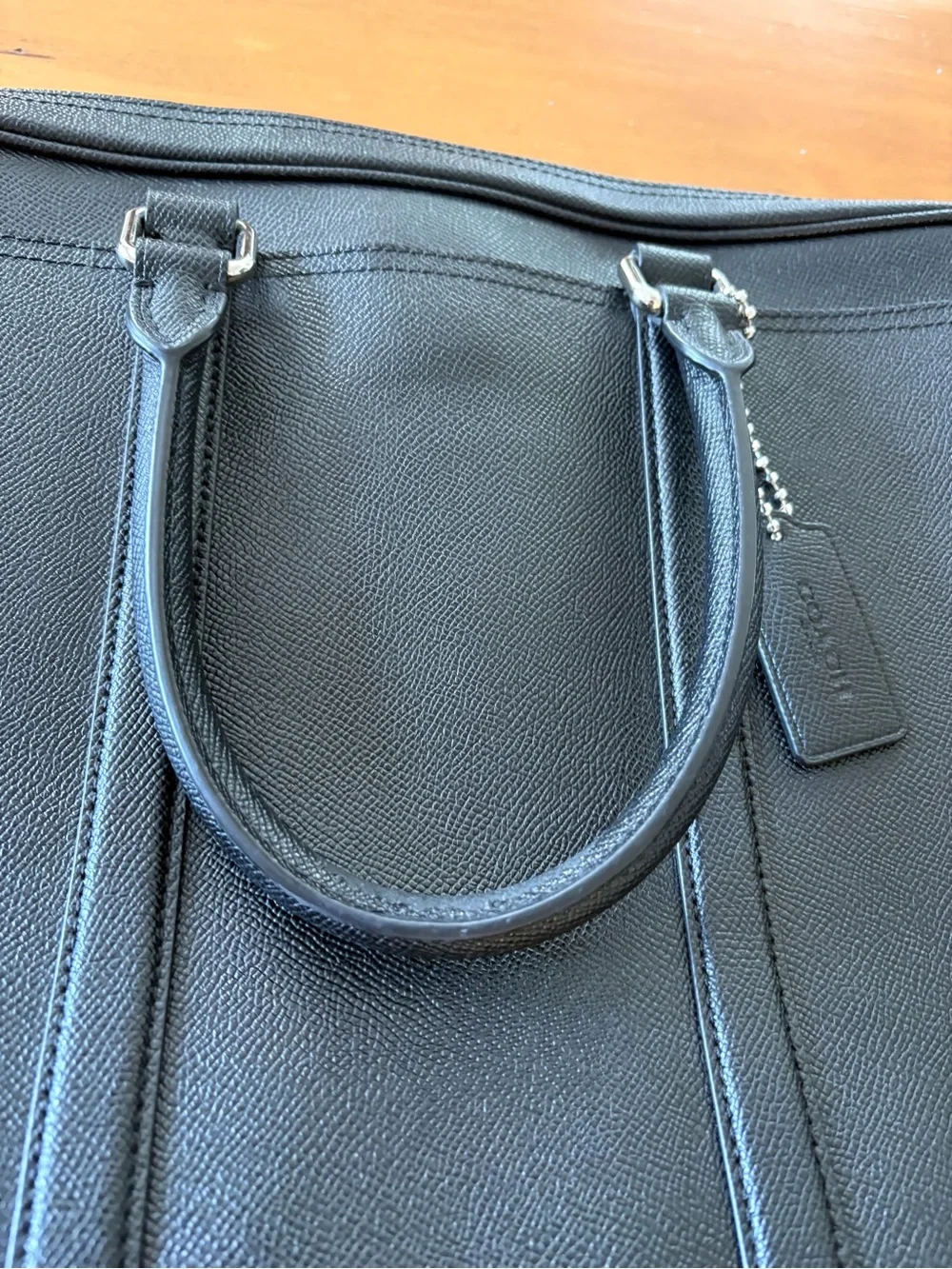 Coach black textured