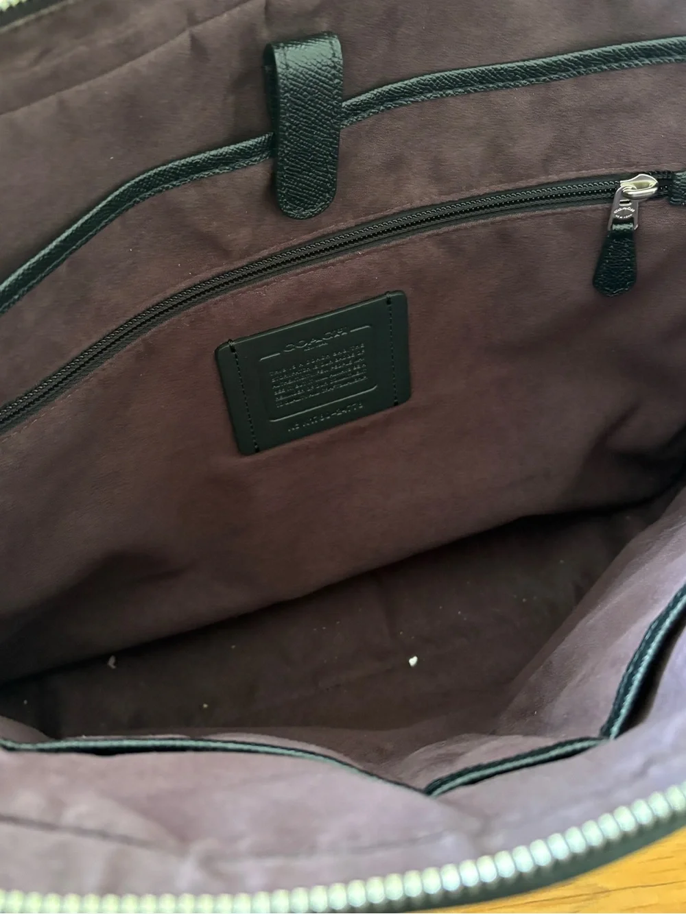 Coach black textured