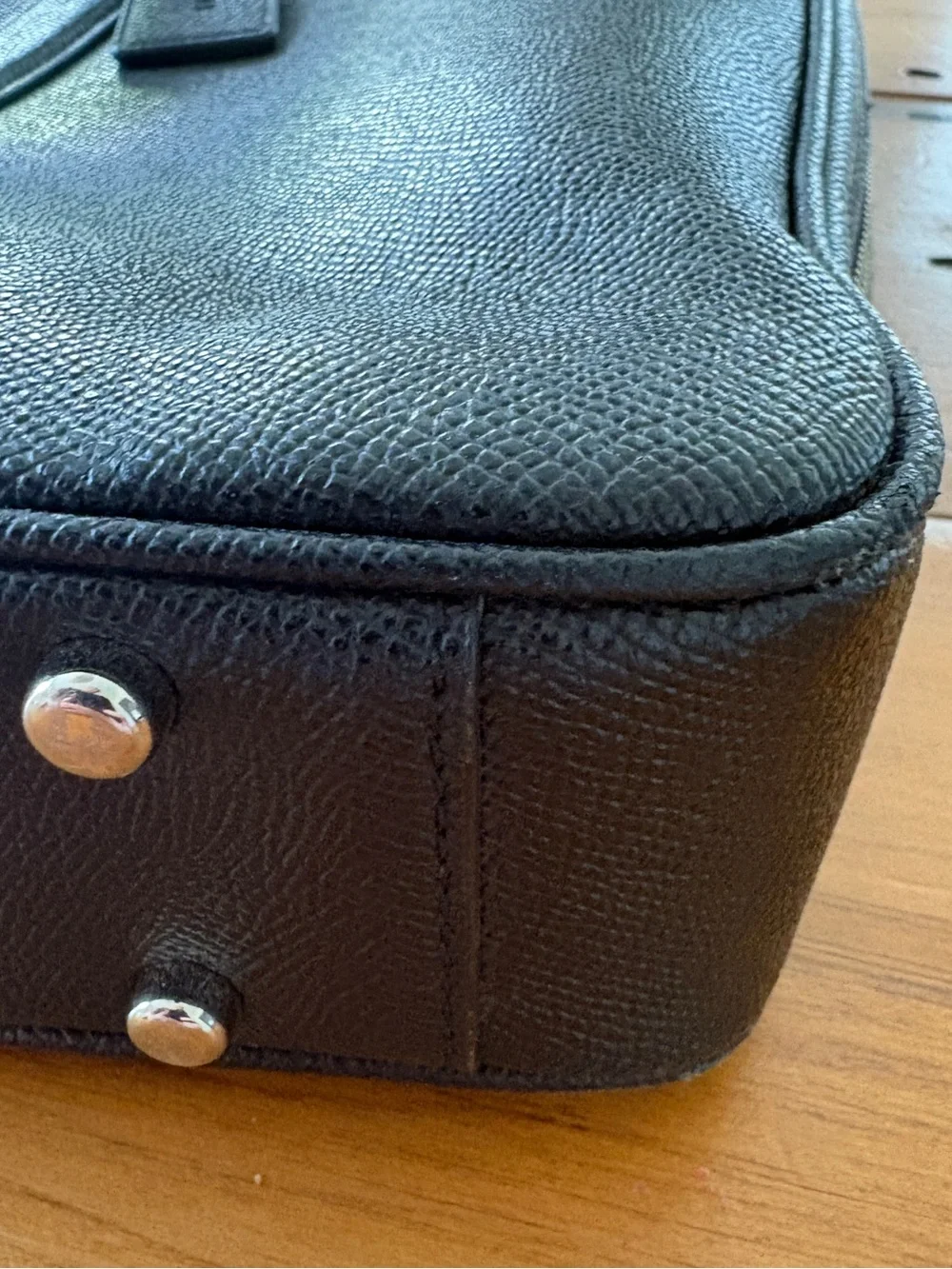 Coach black textured