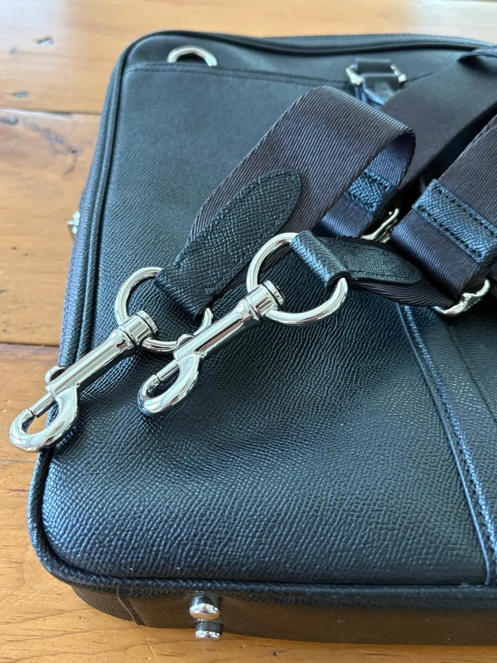 Coach black textured