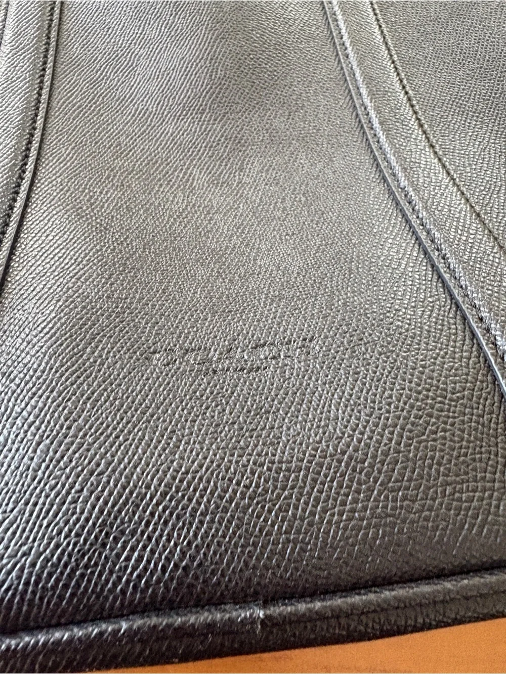 Coach black textured