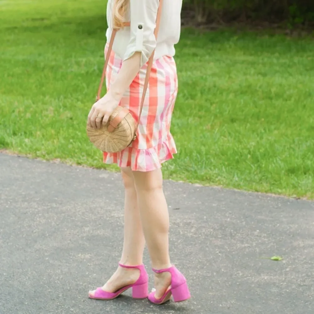J. Crew Factory printed ruffle