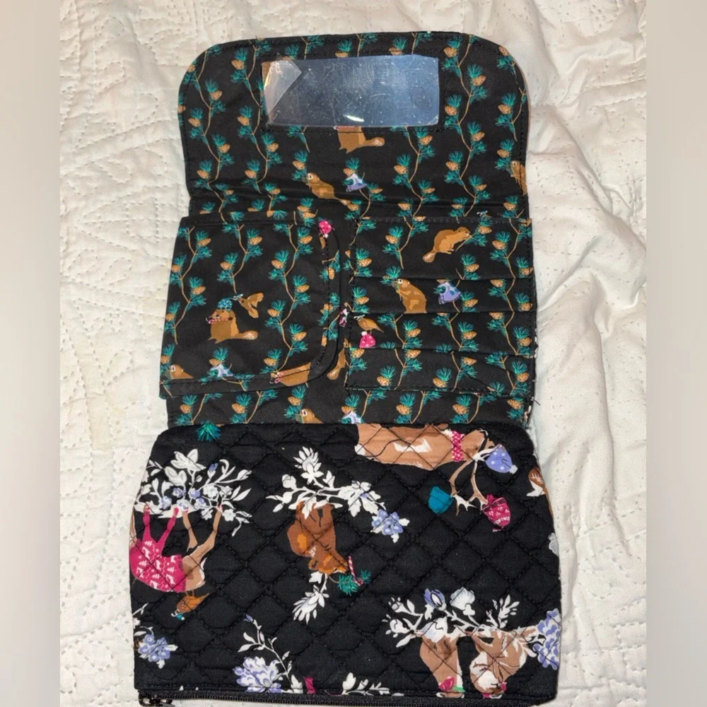 NWT Vera Bradley Merry Mischielf Brush and Cosmetic Bag
