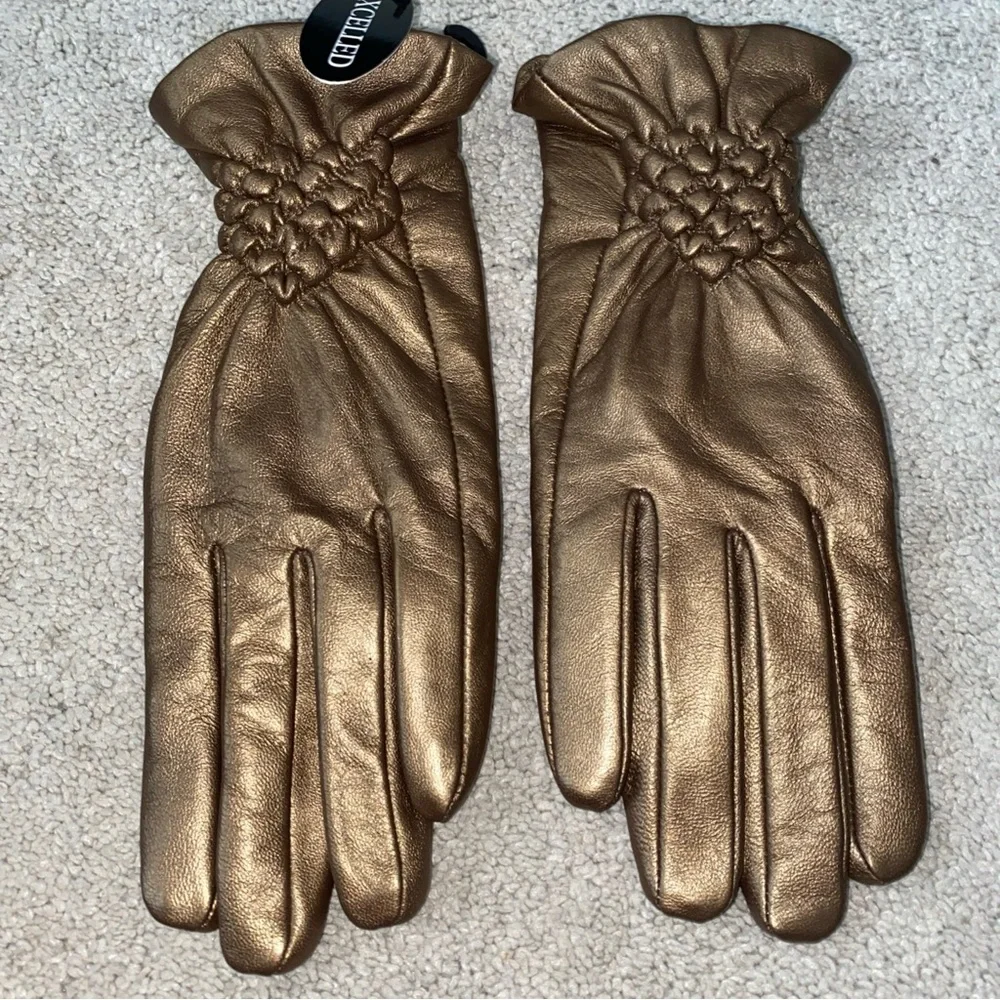 Excelled bronze leather