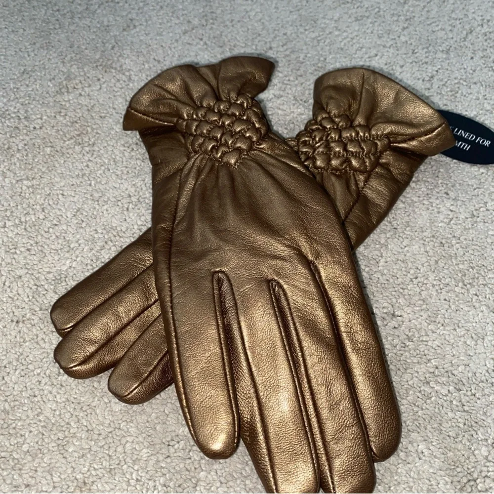 Excelled bronze leather
