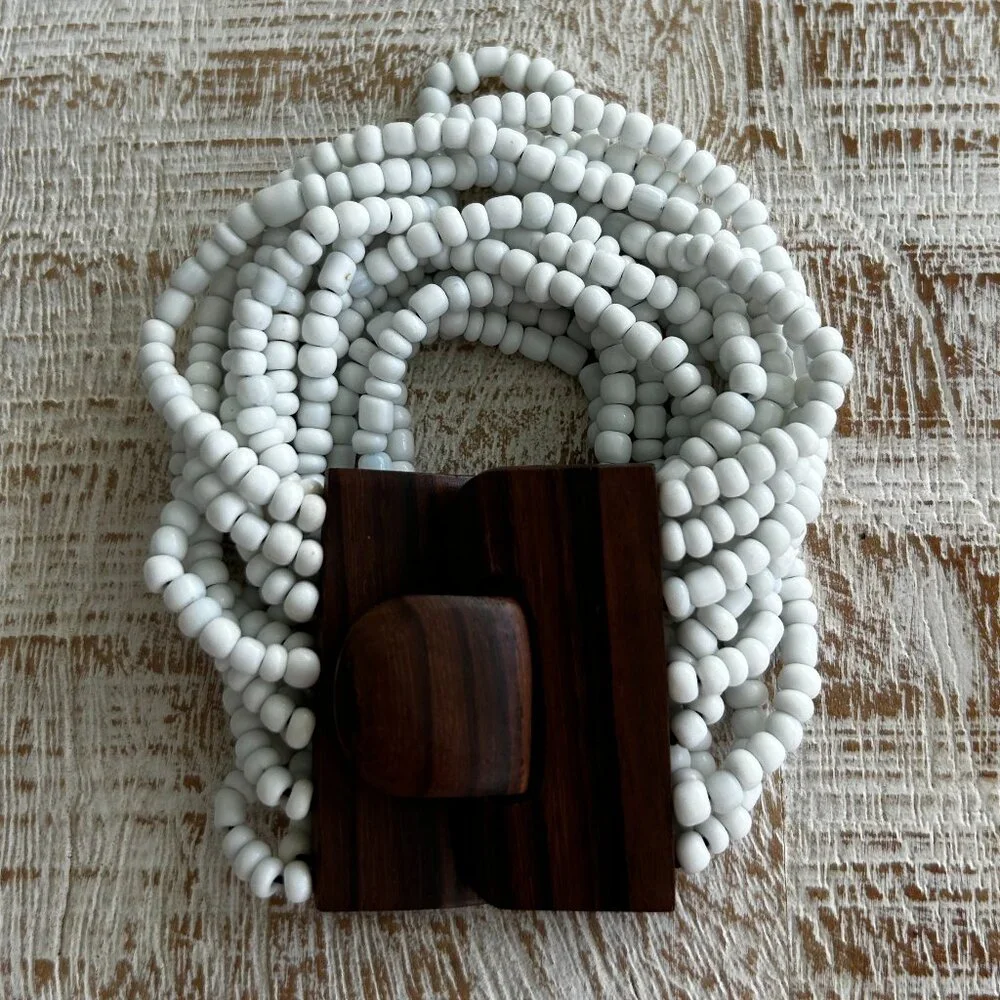 White Beaded Bracelet 8