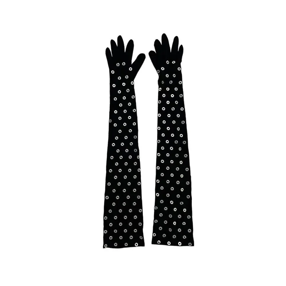 ALAÏA eyelet gloves