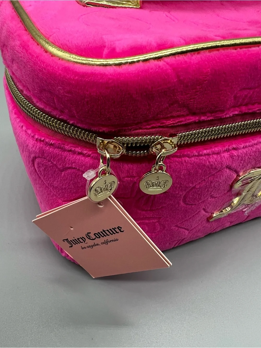 Juicy couture‎ pink velour cosmetics bag