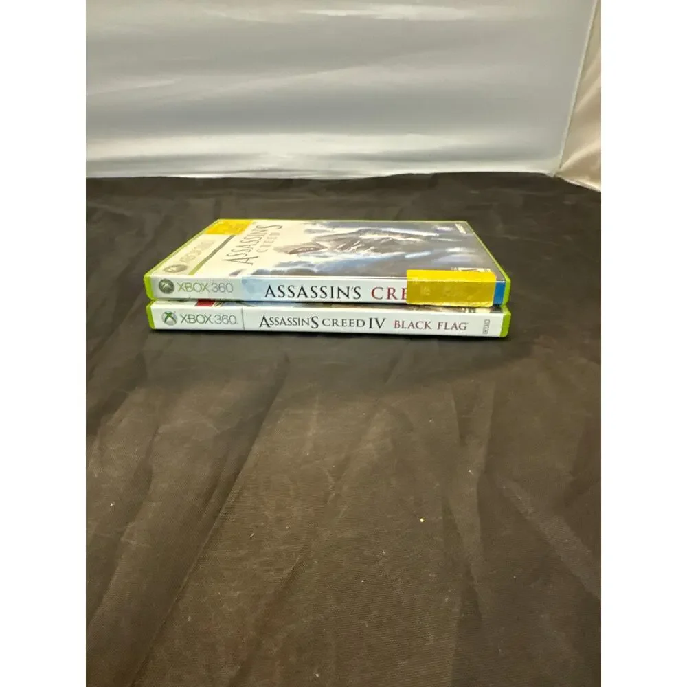 Xbox 360 Assassin's Creed Lot: AC 1 + Assassin's Creed IV 4 Black Flag Bundle