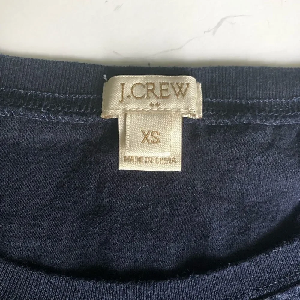 🎃J. Crew Navy Anchor Crew Long Sleeve