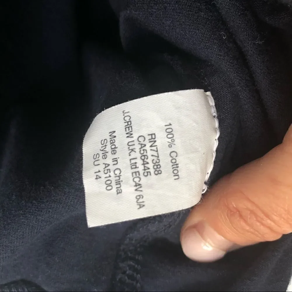 🎃J. Crew Navy Anchor Crew Long Sleeve