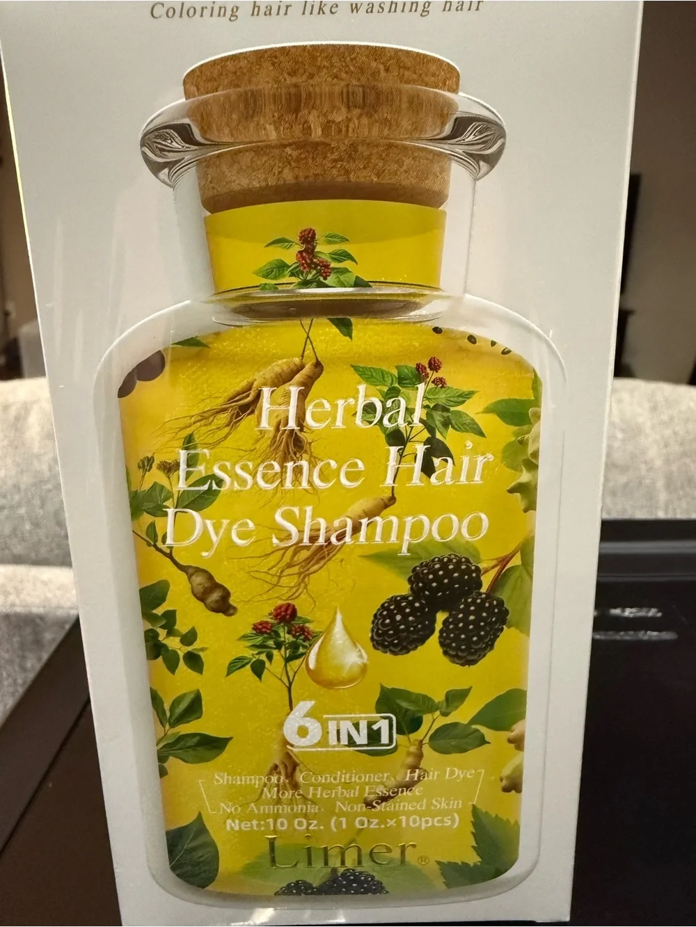 Limer - Coffee Color - Herbal Essence Hair Dye Shampoo 6 in 1