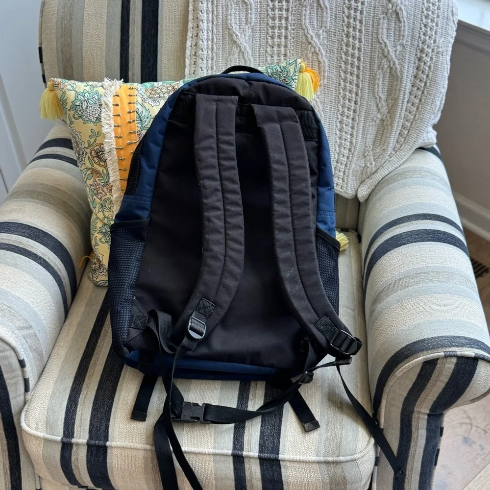 Yak Pak Blue and Black Backpack with Yellow Details