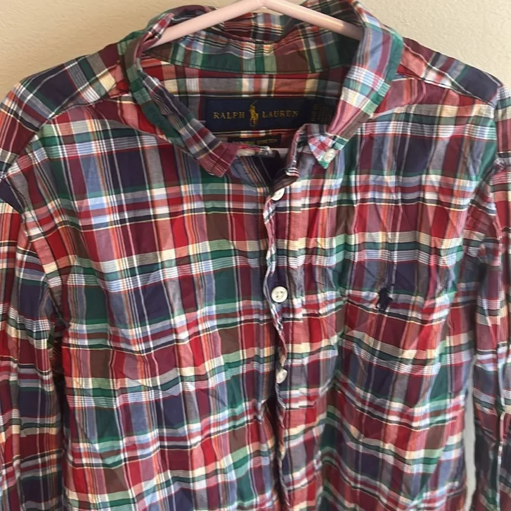 Ralph Lauren Boys Long Sleeve Button Down Shirt. Size Medium (10-12)