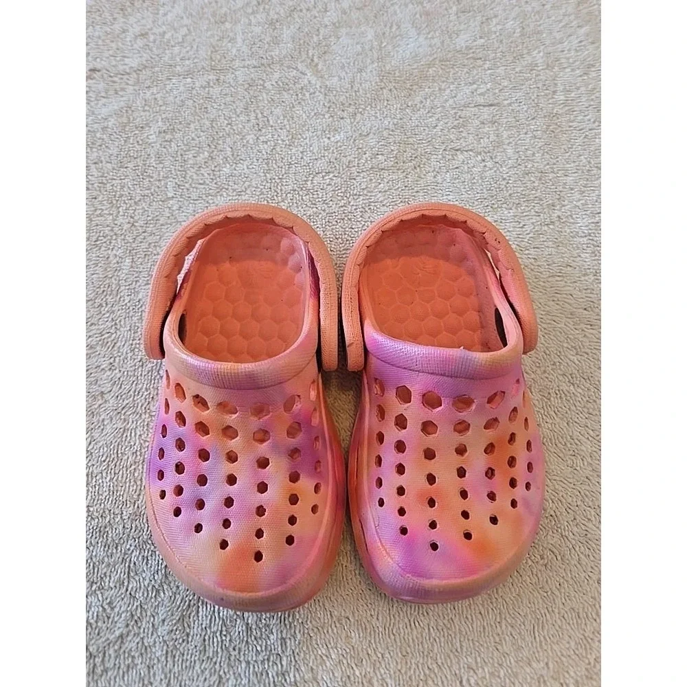 Joybees‎ baby Active Clogs Melon Cloud Tie Dye Size 4/5