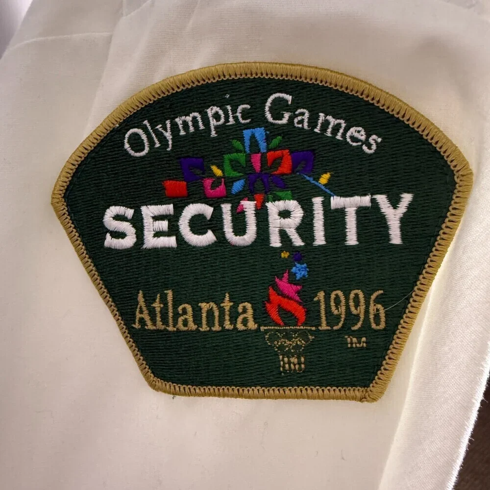 VINTAGE OLYMPICS 1996 ATLANTA SECURITY UNIFORM SHIRT LION APPAREL Sz Medium