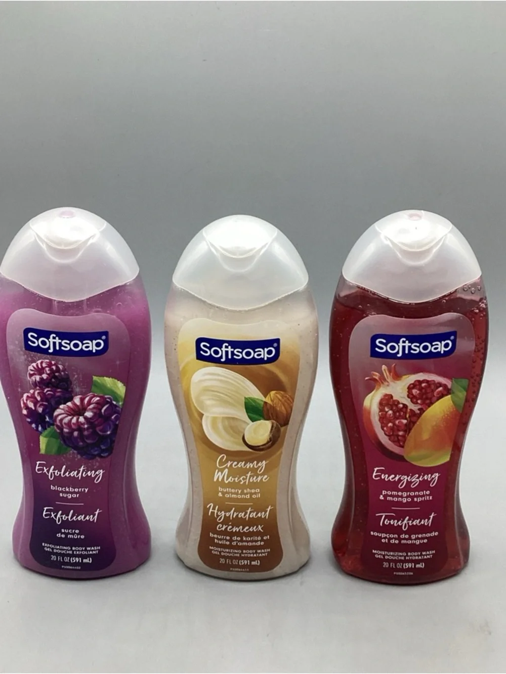 3 Pack: Softsoap Energizing Body Wash, Pomegranate & Mango & Buttery Shea NEW!!!