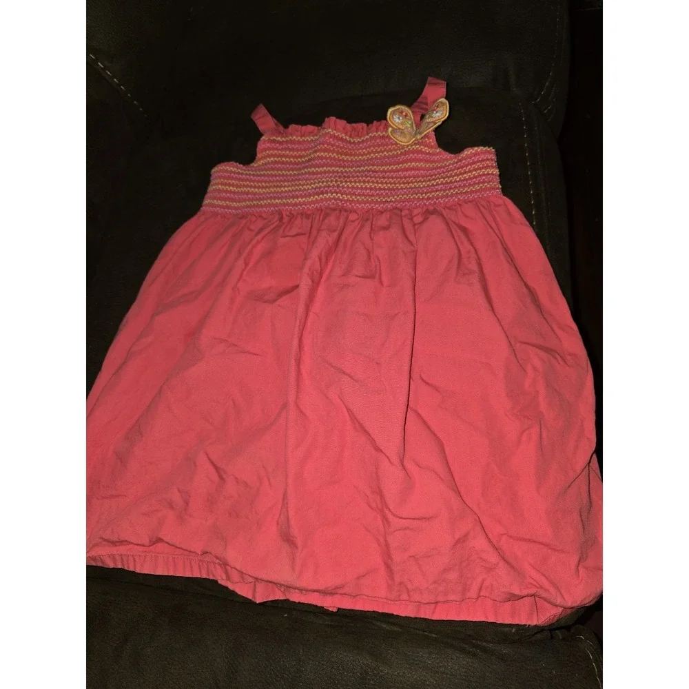 Gymboree social butterfly coral dress size 4t