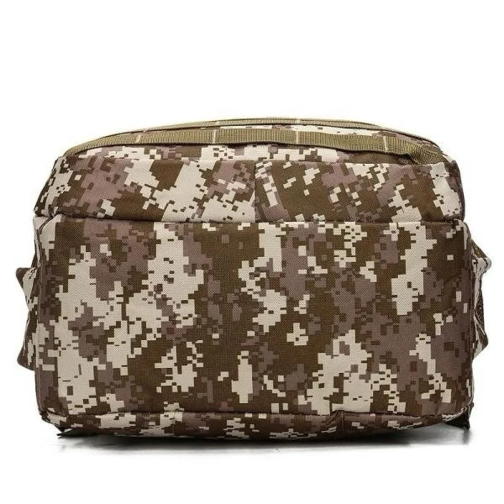Brown Digital Camouflage Water Resistant School Backpack with 3 Compartments New
