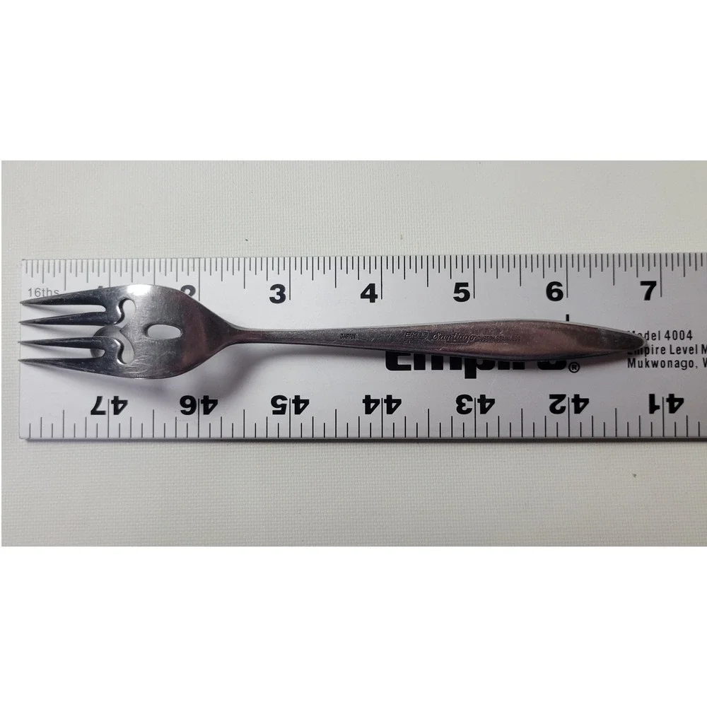 Ekco Eterna Santiago Salad Forks 2pc Vintage Custom Stainless Japan Floral MCM