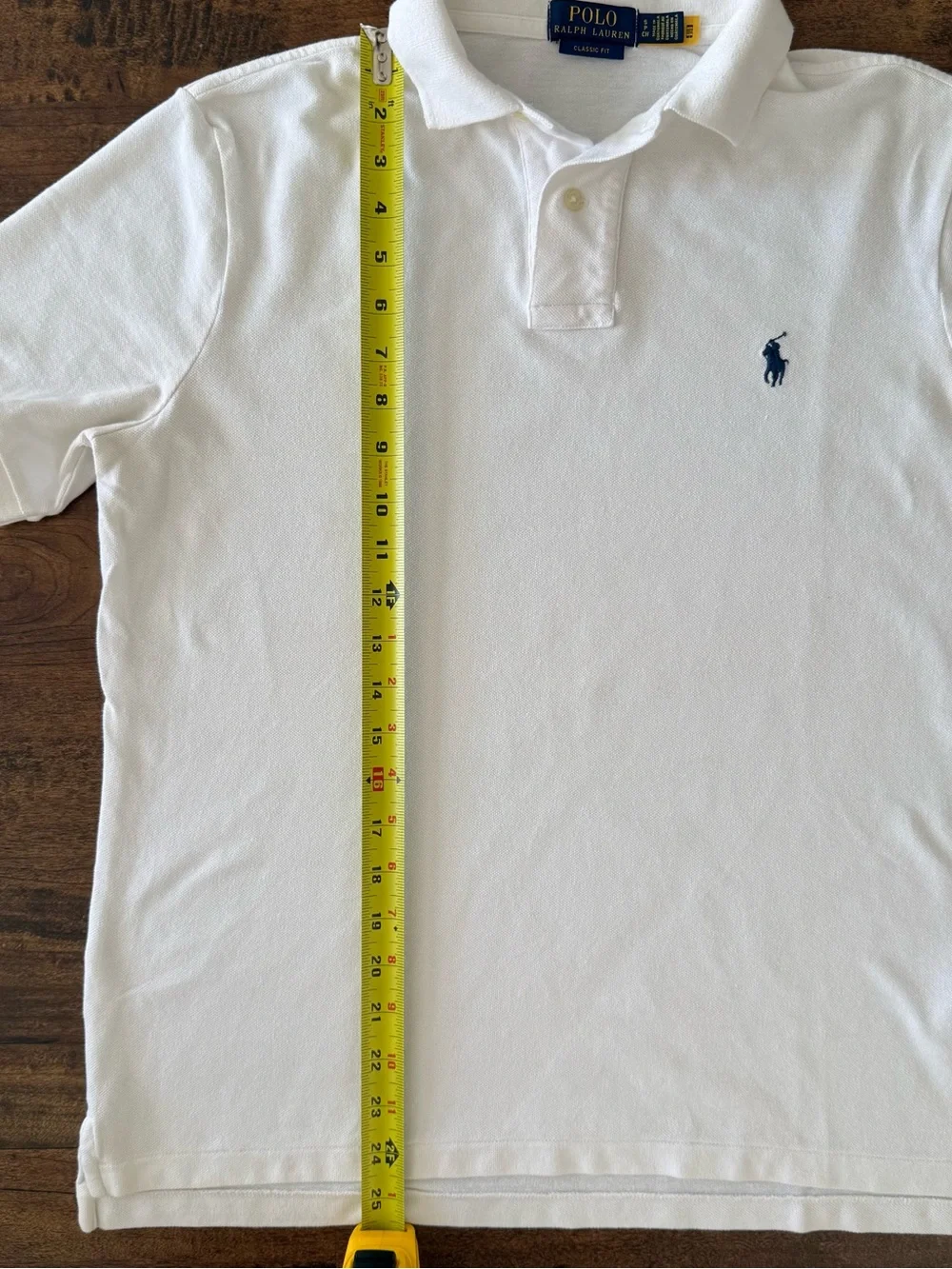 Ralph Lauren White Polo with Navy Pony Logo