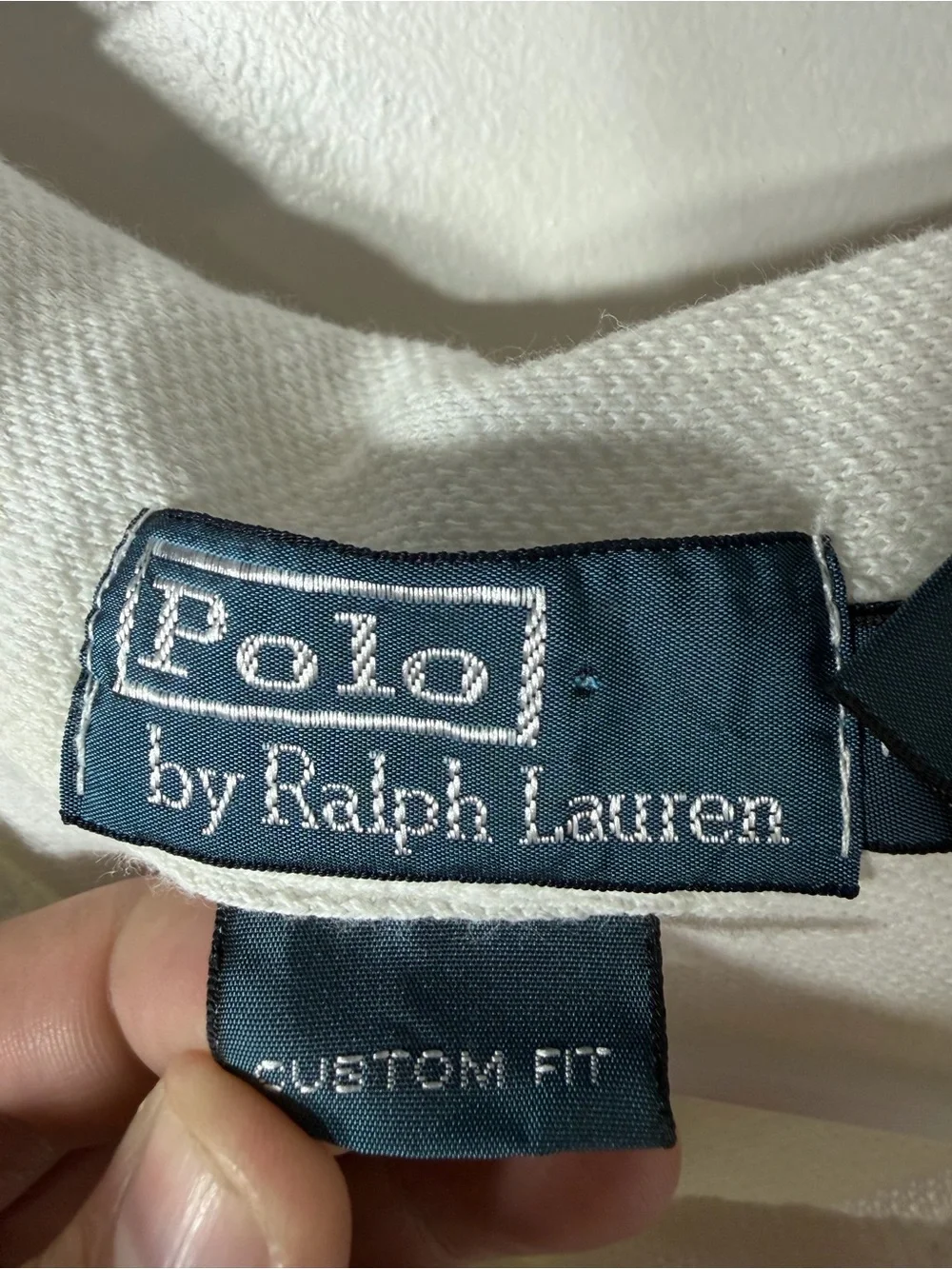 Polo Ralph Lauren Linen Blend Pocket Polo Shirt White Crest Custom Fit L