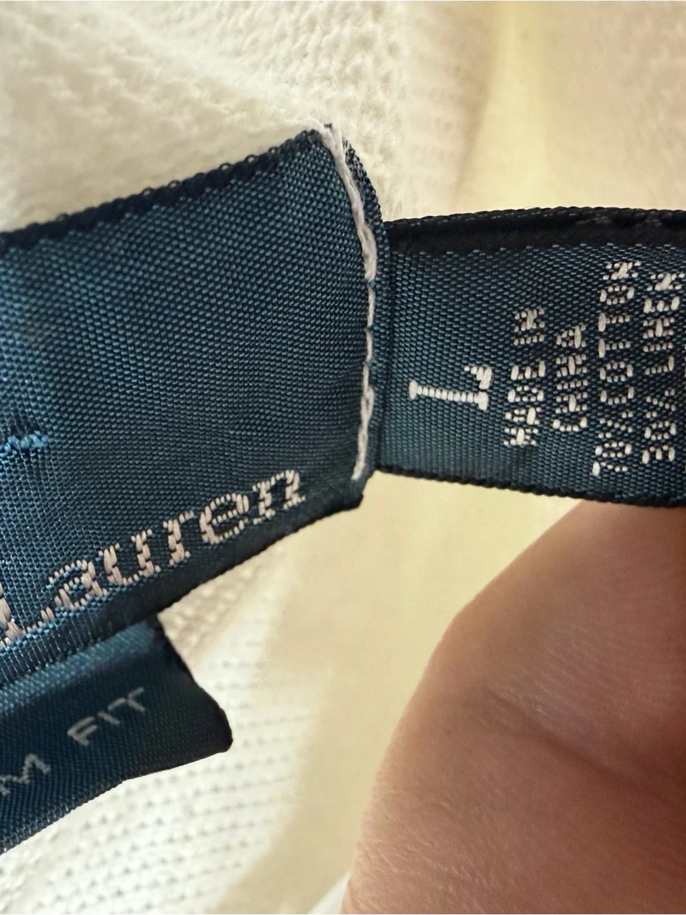 Polo Ralph Lauren Linen Blend Pocket Polo Shirt White Crest Custom Fit L