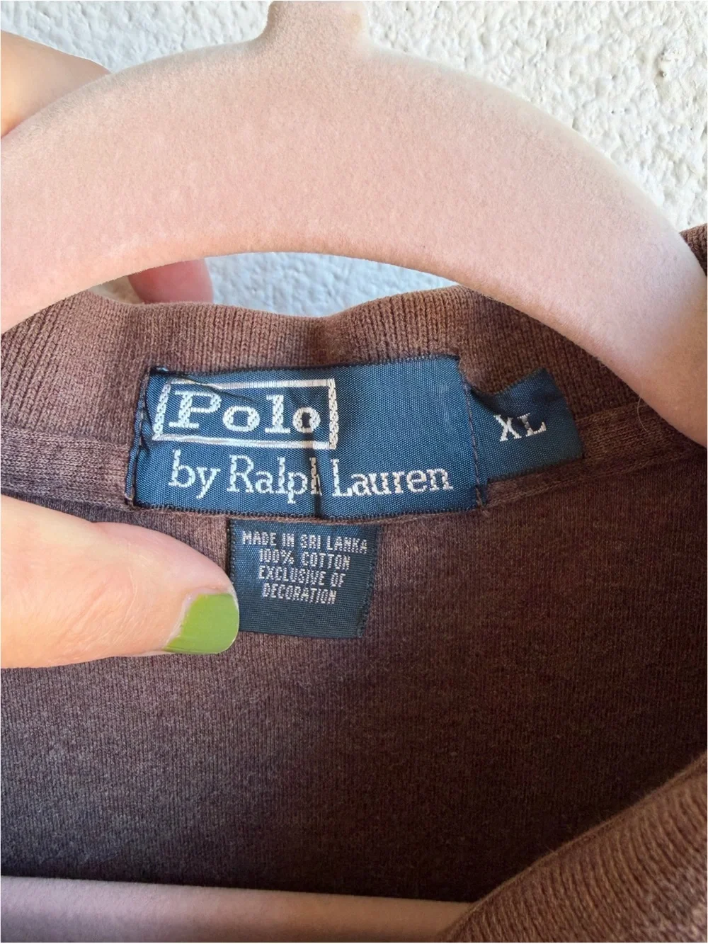 Vintage Ralph Lauren Heathered Brown Polo XL
