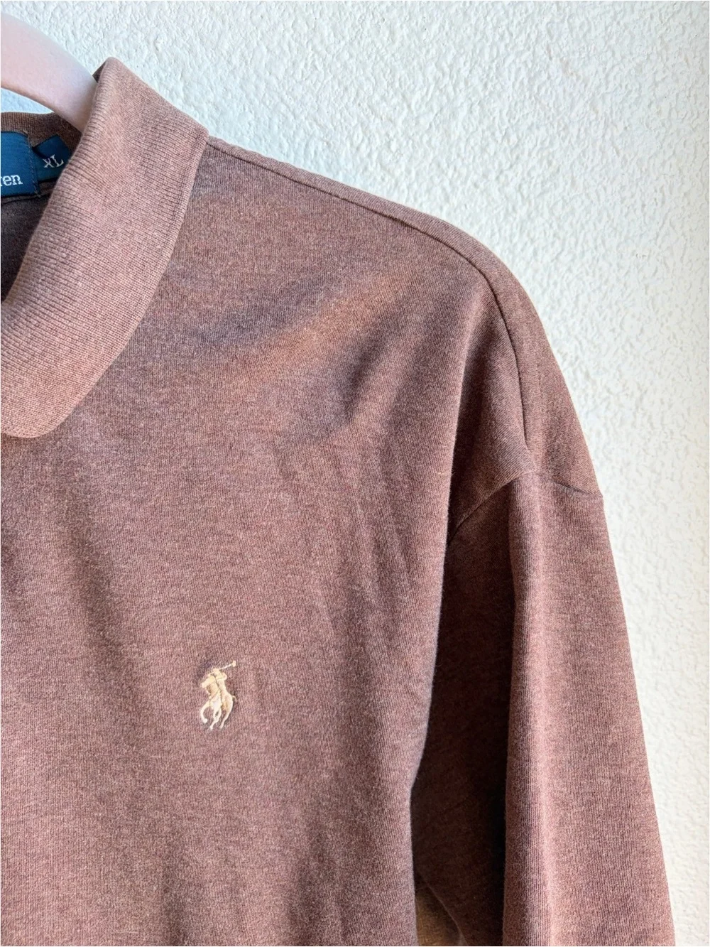 Vintage Ralph Lauren Heathered Brown Polo XL