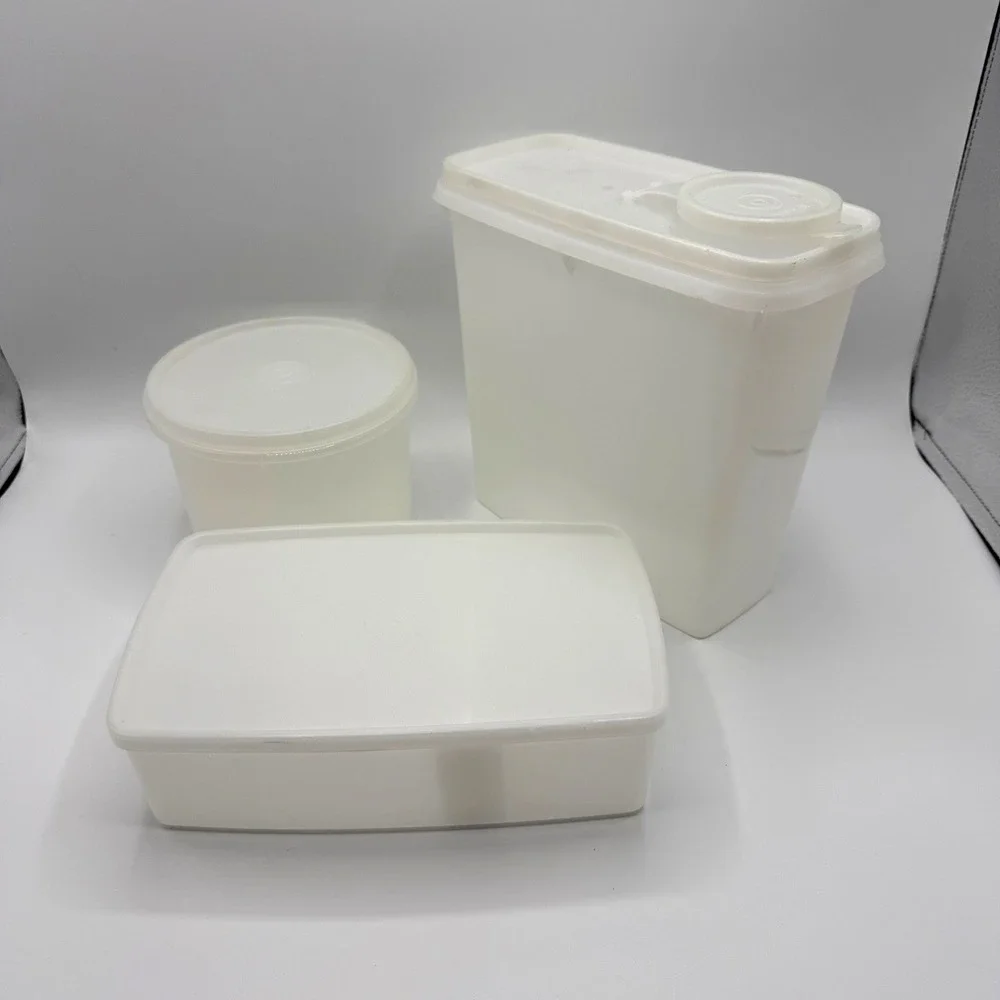 Vintage Tupperware‎ Food Storage Container Clear 263 469 713 Pantry Cereal Lot