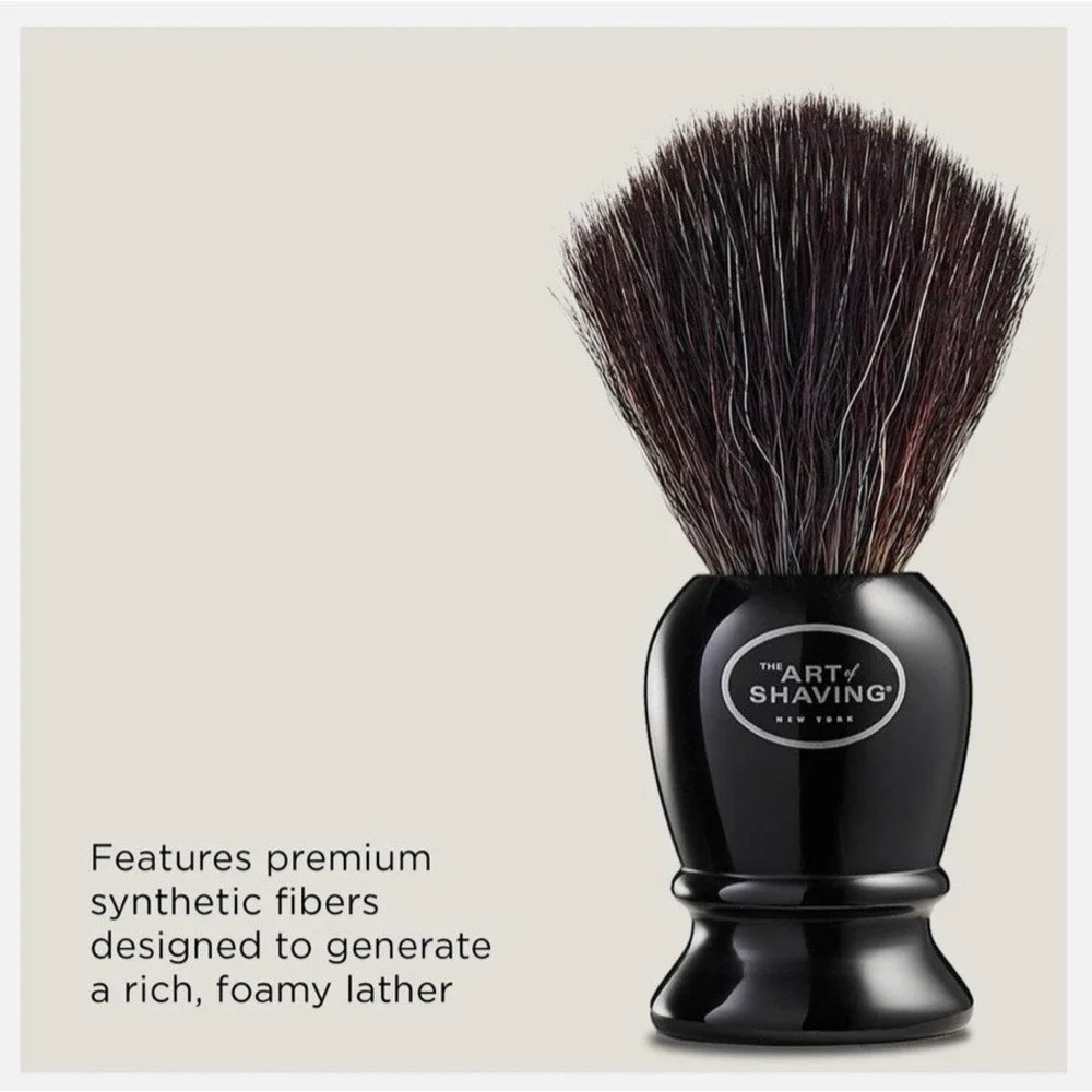 NEW‎ The Art of Shaving Pure Badger Hair Shaving Brush Black handle NWOB