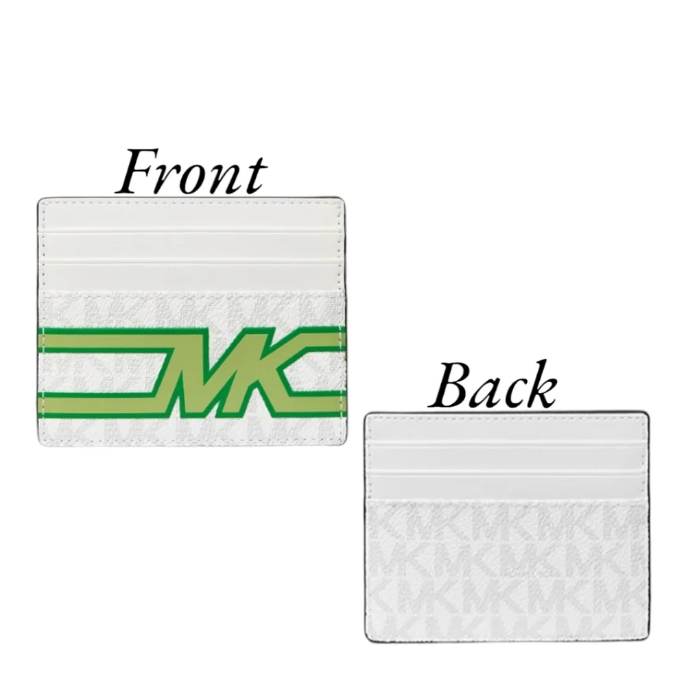 Michael Kors Cooper Card Case Sporty MK Green On White NWT