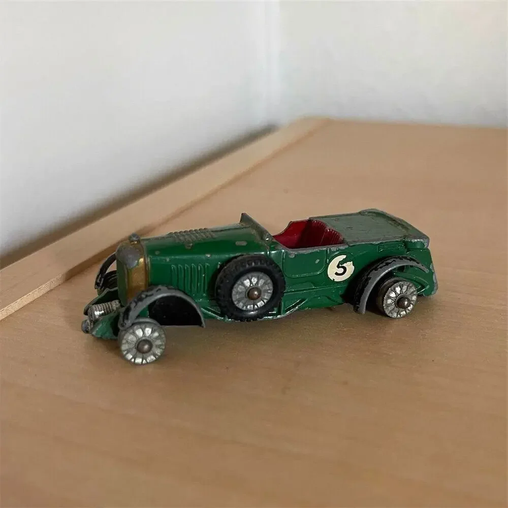 Vintage Lesney Matchbox 1929 Bentley No. 5 Diecast Model Car Green 60s Junkyard