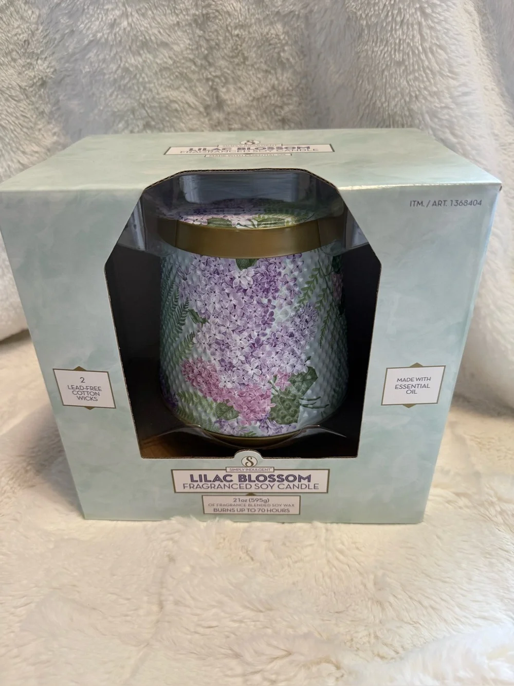 Lilac Blossom Fragranced Soy Candle - Floral Jar
