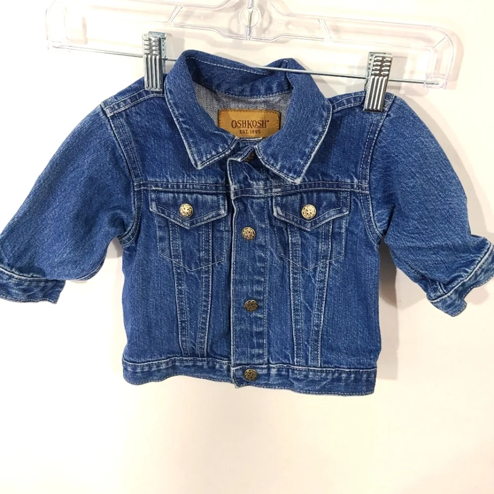 Oshkosh Kids‎ Child Baby 6-9mos Denim Jean Jacket Cotton Unisex