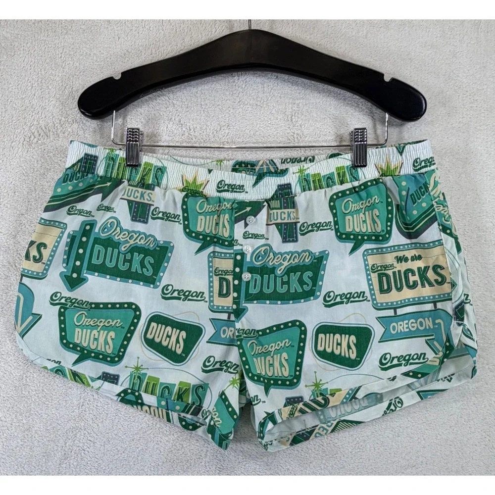 Concepts Sport Oregon Ducks Sleep Shorts Mens Large Green Retro Neon Sign Boxer